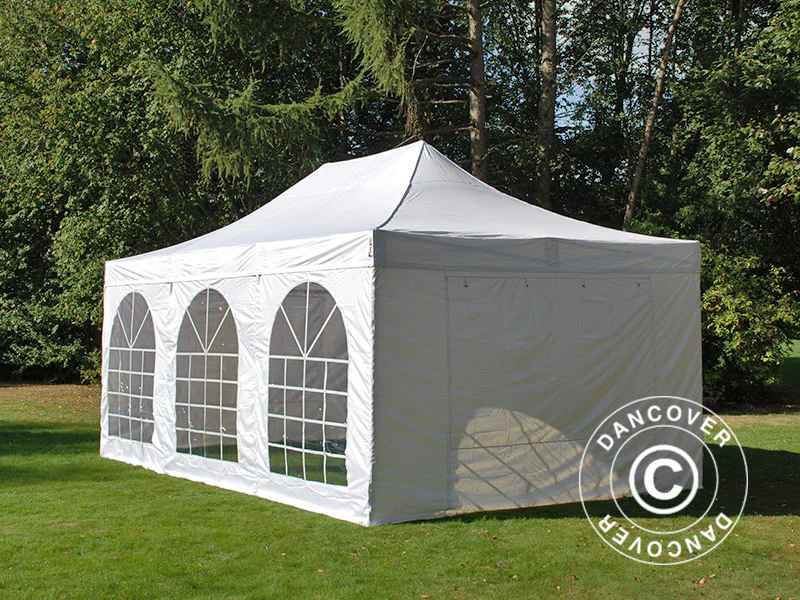 Foldetelt FleXtents PRO Vintage Style 4x6m Hvid, inkl. 8 sider - Image 2