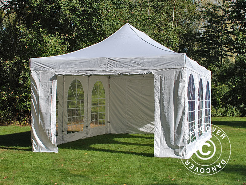 Foldetelt FleXtents PRO Vintage Style 4x6m Hvid, inkl. 8 sider - Image 21