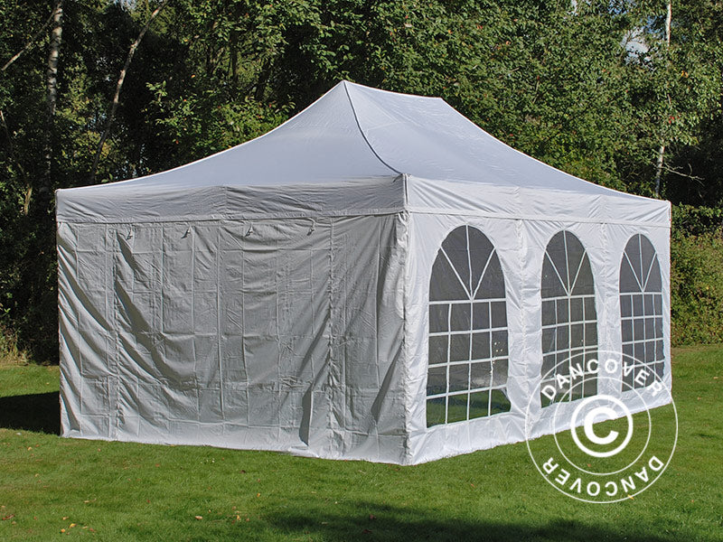 Foldetelt FleXtents PRO Vintage Style 4x6m Hvid, inkl. 8 sider - Image 25