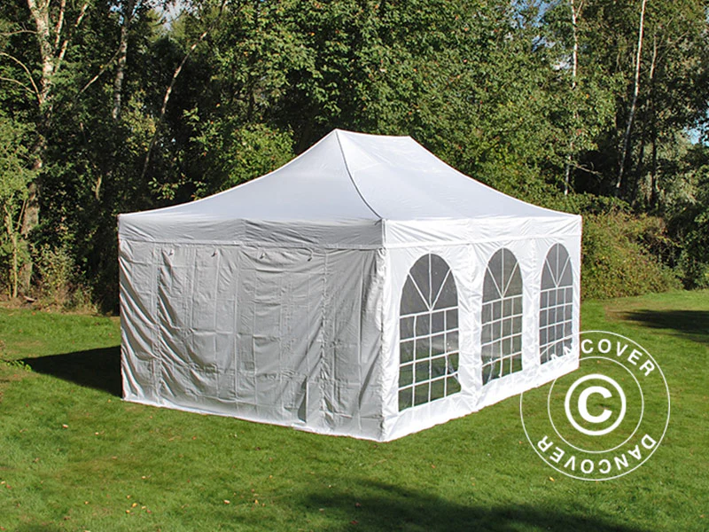 Foldetelt FleXtents PRO Vintage Style 4x6m Hvid, inkl. 8 sider - Image 27