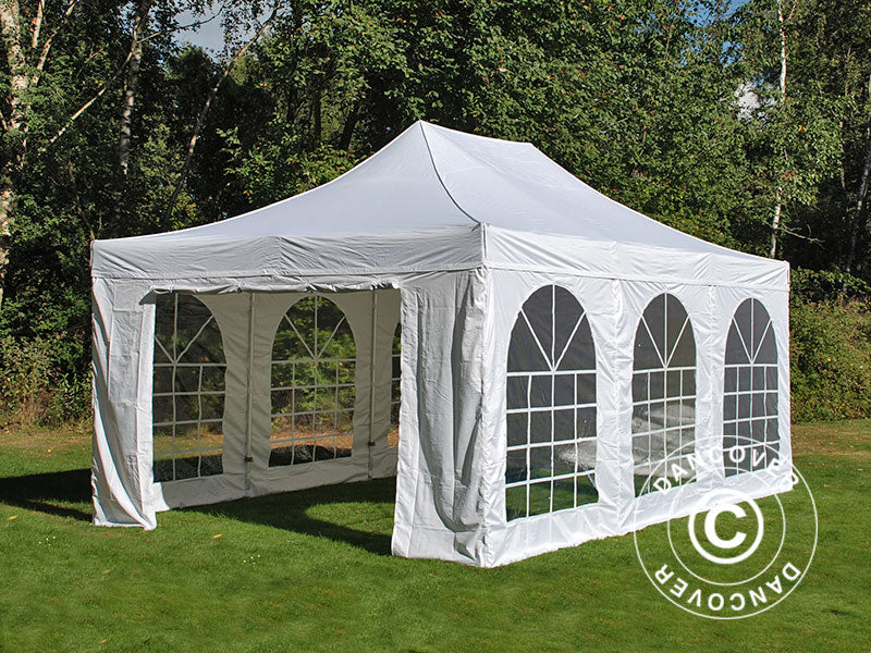 Foldetelt FleXtents PRO Vintage Style 4x6m Hvid, inkl. 8 sider - Image 3