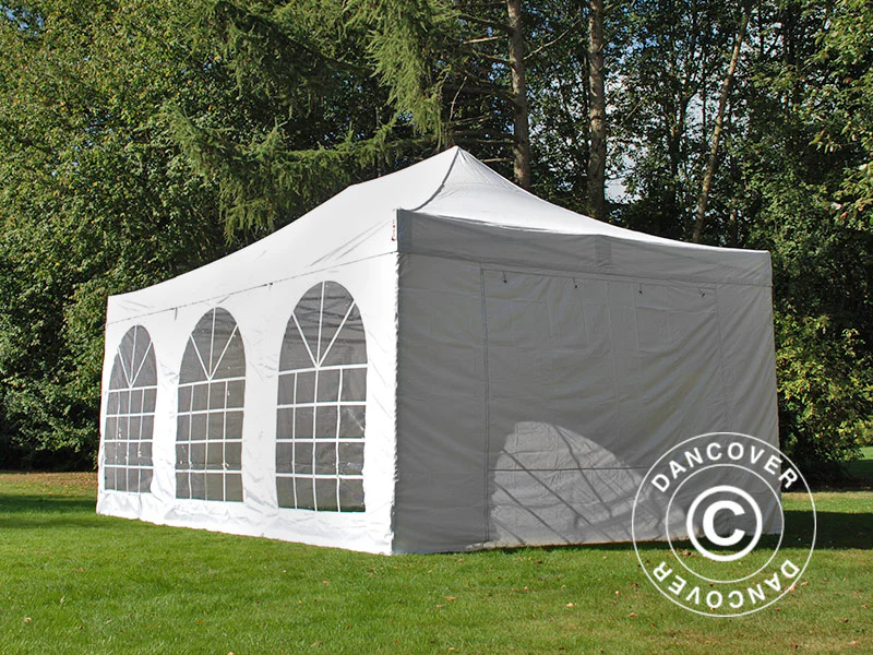 Foldetelt FleXtents PRO Vintage Style 4x6m Hvid, inkl. 8 sider - Image 32
