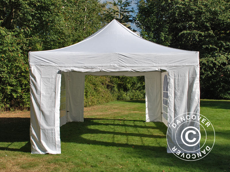 Foldetelt FleXtents PRO Vintage Style 4x6m Hvid, inkl. 8 sider - Image 9