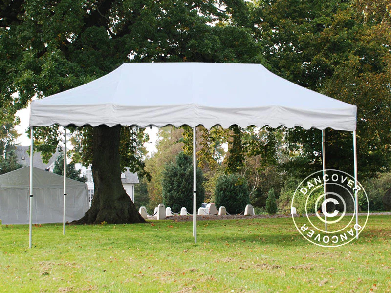 Foldetelt FleXtents PRO "Wave" 3x6m Hvid, inkl. 6 sider - Image 2