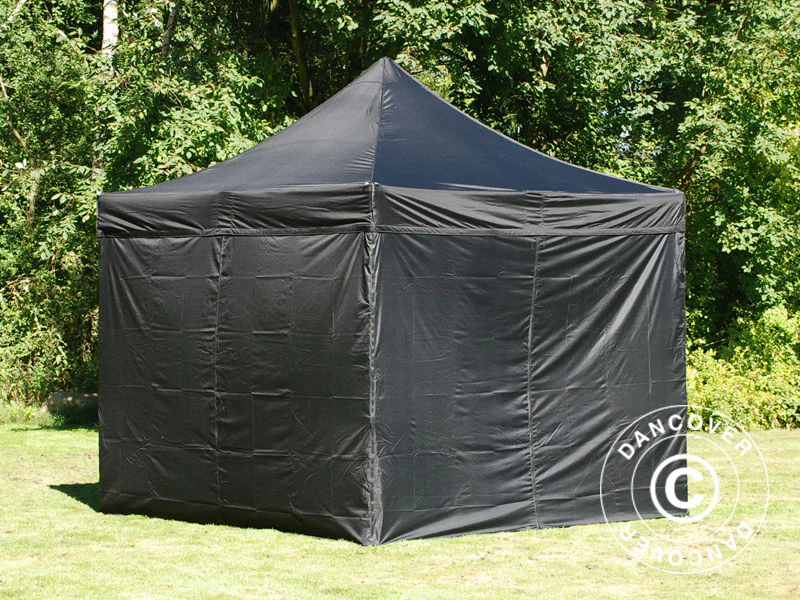 Foldetelt FleXtents Steel 3x3m Sort, inkl. 4 sider - Image 3