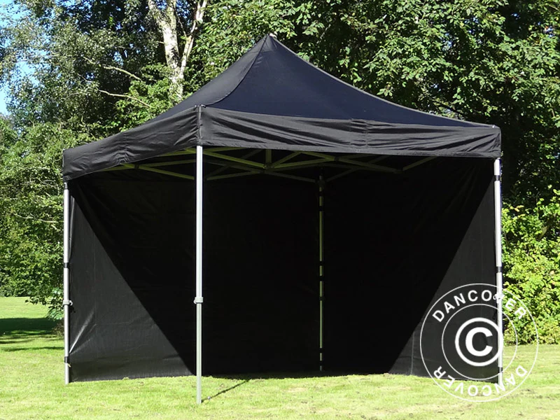 Foldetelt FleXtents Steel 3x3m Sort, inkl. 4 sider - Image 9