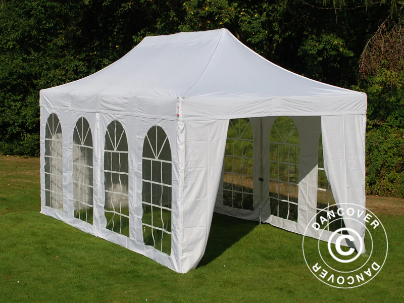 Foldetelt FleXtents Steel 3x6m Hvid, inkl. 4 sider - Image 2