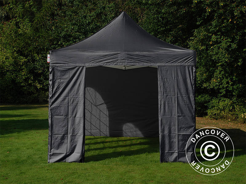 Foldetelt FleXtents Steel 3x6m Sort, inkl. 4 sider - Image 3