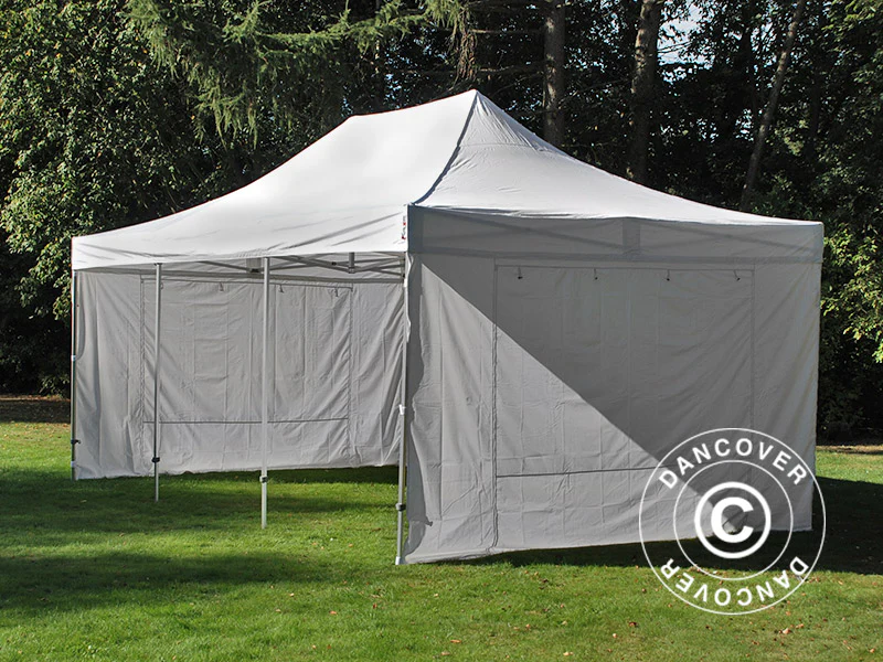 Foldetelt FleXtents Steel 4x6m Hvid, inkl. 4 sider - Image 3