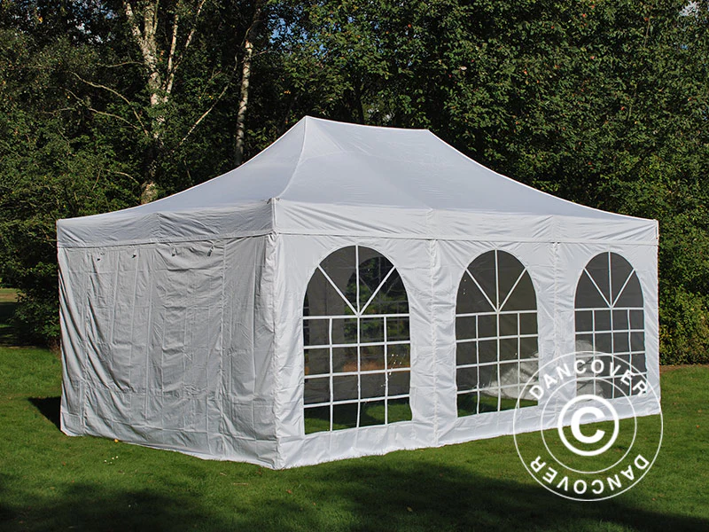 Foldetelt FleXtents Steel 4x6m Hvid, inkl. 4 sider - Image 6