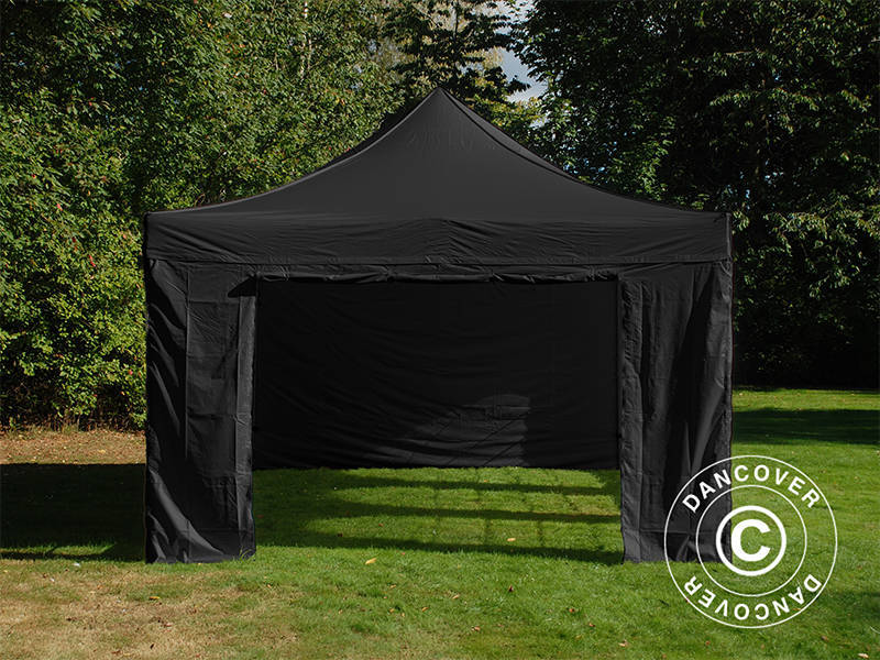 Foldetelt FleXtents Steel 4x6m Sort, inkl. 4 sider - Image 4