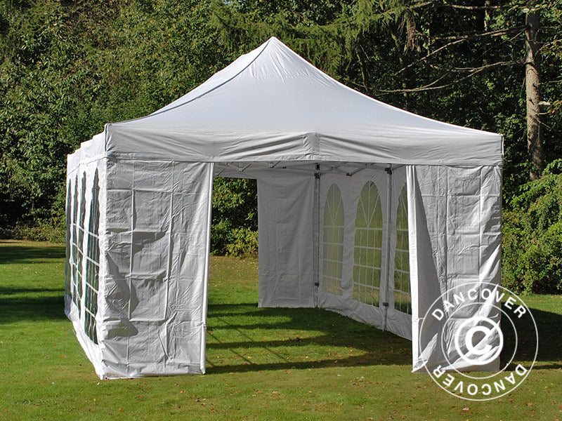Foldetelt FleXtents Steel 4x8m Hvid, inkl. 4 sider - Image 4