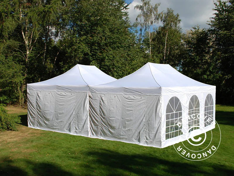 Foldetelt FleXtents Steel 8x6m Hvid, inkl. 8 sider - Image 2