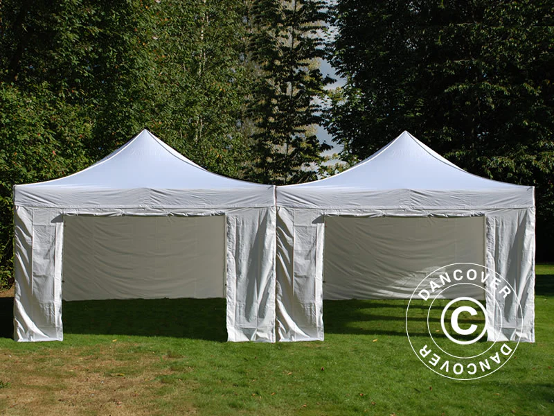 Foldetelt FleXtents Steel 8x6m Hvid, inkl. 8 sider - Image 3