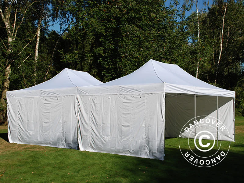 Foldetelt FleXtents Steel 8x6m Hvid, inkl. 8 sider - Image 4