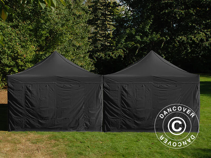 Foldetelt FleXtents Steel 8x6m Sort, inkl. 8 sider - Image 3