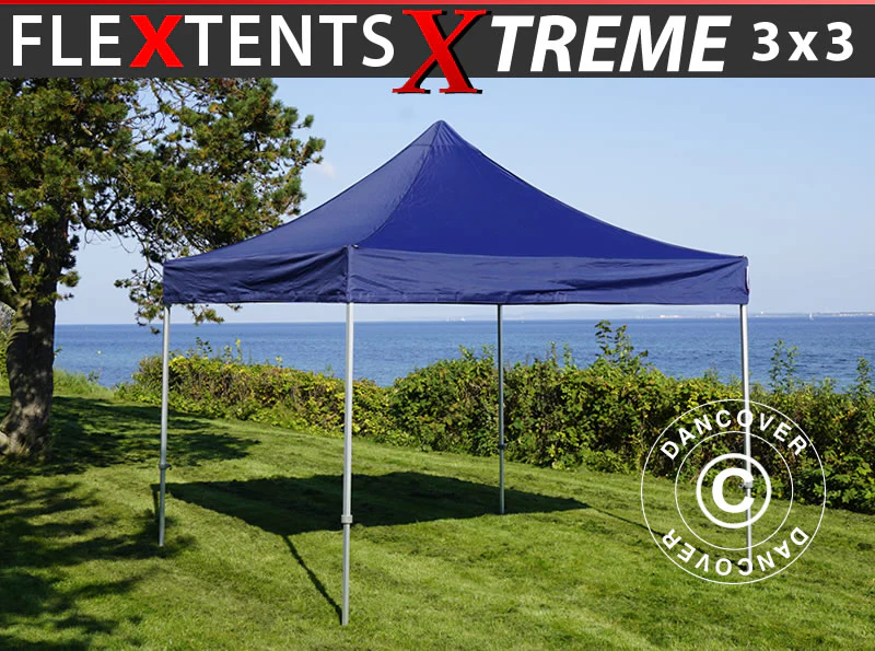 Foldetelt FleXtents Xtreme 50 3x3m Mørk blå