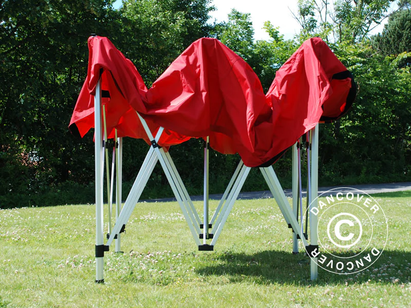 Foldetelt FleXtents Xtreme 50 3x3m Rød, inkl. 4 sider - Image 8