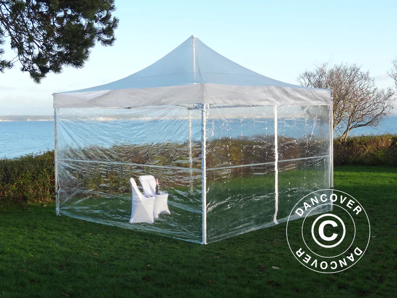 Foldetelt FleXtents Xtreme 50 3x3m Transparent, inkl. 4 sider - Image 2