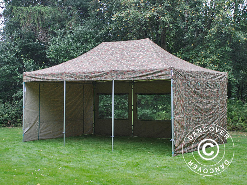 Foldetelt FleXtents Xtreme 50 4x6m Camouflage/Militær, inkl. 8 sider - Image 15