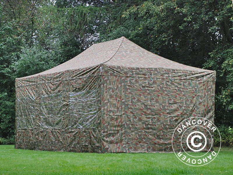 Foldetelt FleXtents Xtreme 50 4x6m Camouflage/Militær, inkl. 8 sider - Image 2