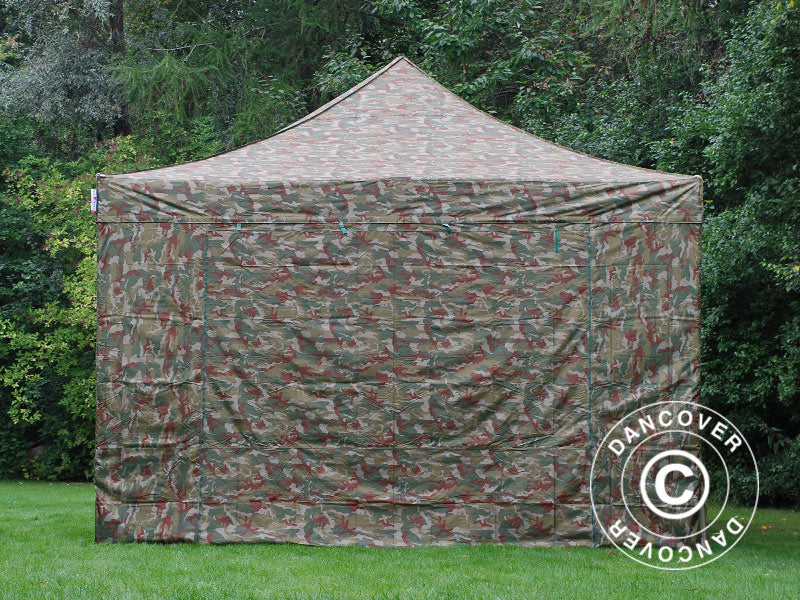 Foldetelt FleXtents Xtreme 50 4x6m Camouflage/Militær, inkl. 8 sider - Image 3