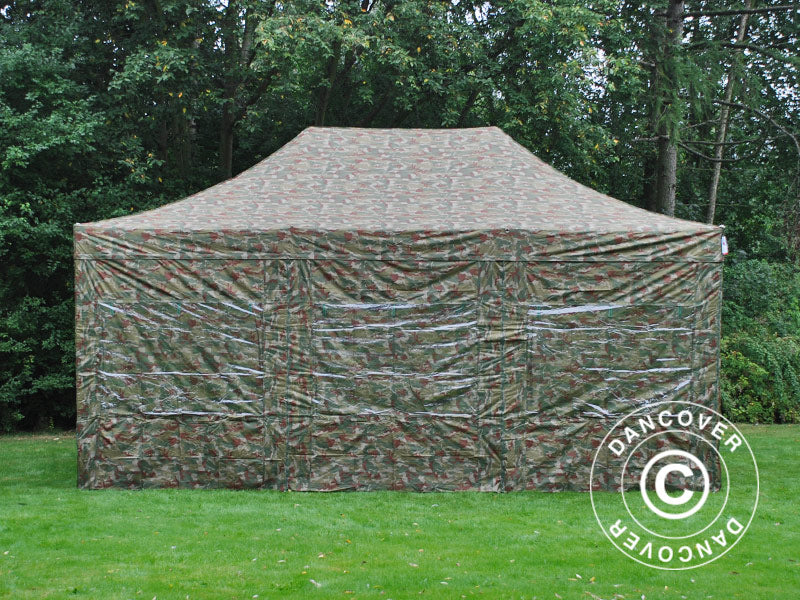 Foldetelt FleXtents Xtreme 50 4x6m Camouflage/Militær, inkl. 8 sider - Image 6