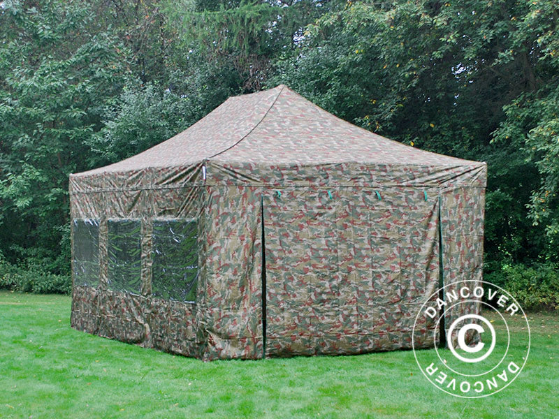 Foldetelt FleXtents Xtreme 50 4x6m Camouflage/Militær, inkl. 8 sider - Image 9