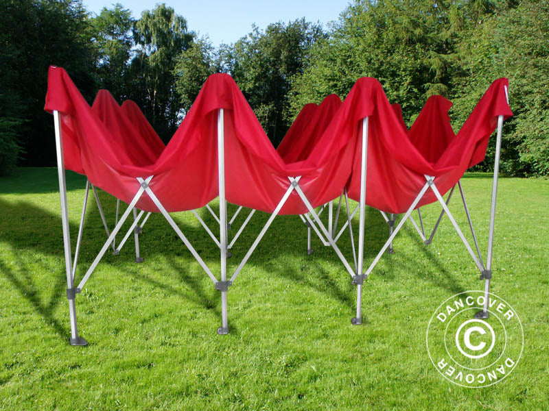 Foldetelt FleXtents Xtreme 50 4x6m Rød, inkl. 8 sider - Image 6
