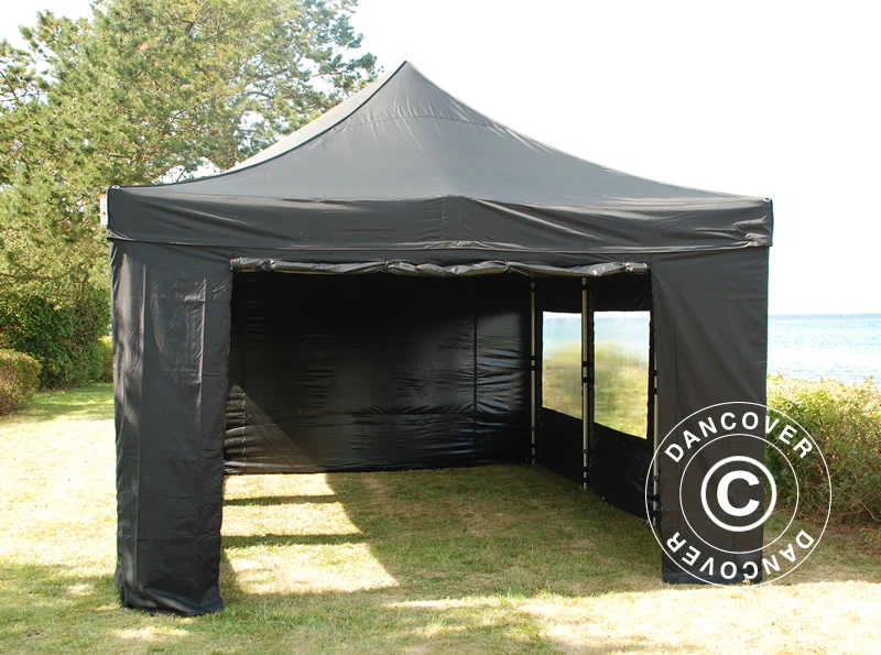 Foldetelt FleXtents Xtreme 50 4x6m Sort, inkl. 8 sider - Image 2