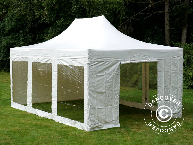 Foldetelt FleXtents Xtreme 50 Heavy Duty 4x6m Hvid, inkl. 8 sider - Image 3