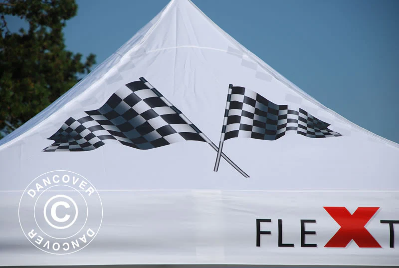 Foldetelt FleXtents Xtreme 50 med fuldt digitalt print, 3x3m - Image 3