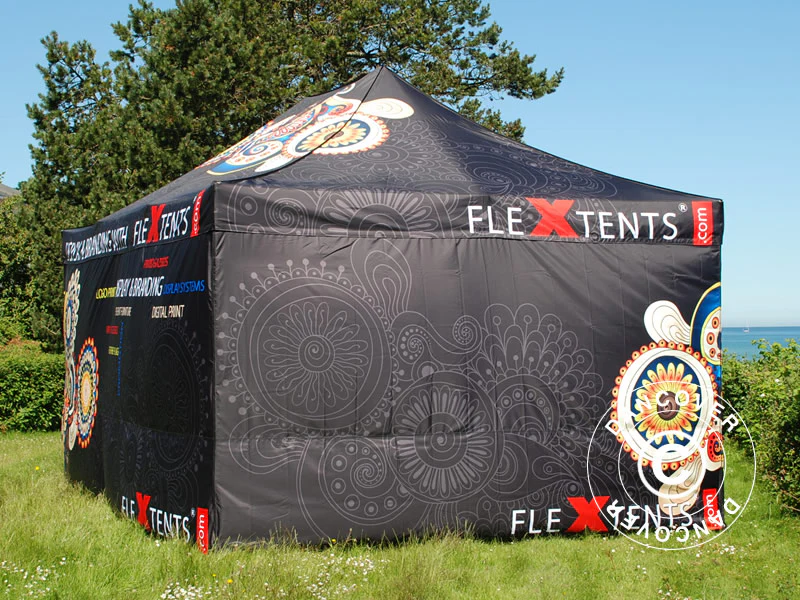 Foldetelt FleXtents Xtreme 50 med fuldt digitalt print, 3x6m, inkl. 4 sidevægge - Image 6