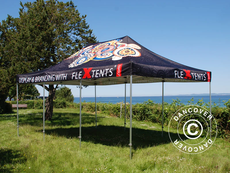 Foldetelt FleXtents Xtreme 50 med fuldt digitalt print, 4x6m - Image 2