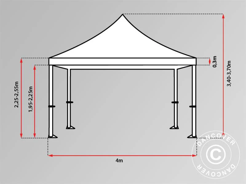 Foldetelt FleXtents Xtreme 60 4x8m Blå - Image 4