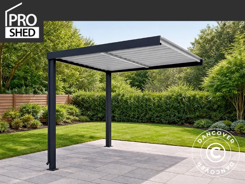 Forlængelse til redskabsskur m/ovenlys, 2,17x1,91x2,27m, 4,1m², ProShed®, Antracit