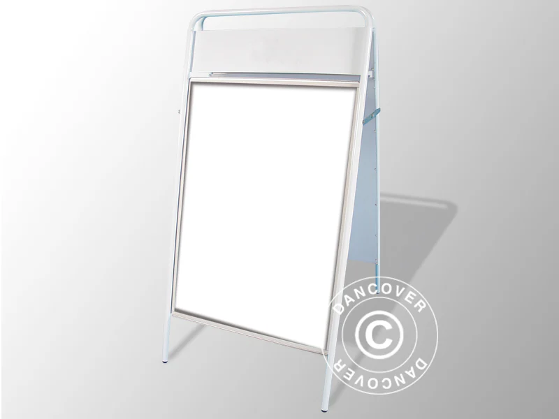 Gadeskilt (A-skilt), 78x145cm, Hvid