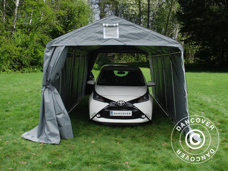 Garagetelt PRO 3,3x6x2,4m PVC, Grå - Image 3