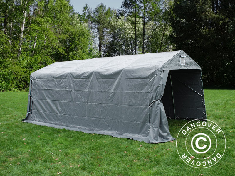 Garagetelt PRO 3,3x6x2,4m PVC, Grå - Image 9