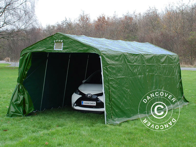 Garagetelt PRO 3,3x6x2,4m PVC, Grøn - Image 4
