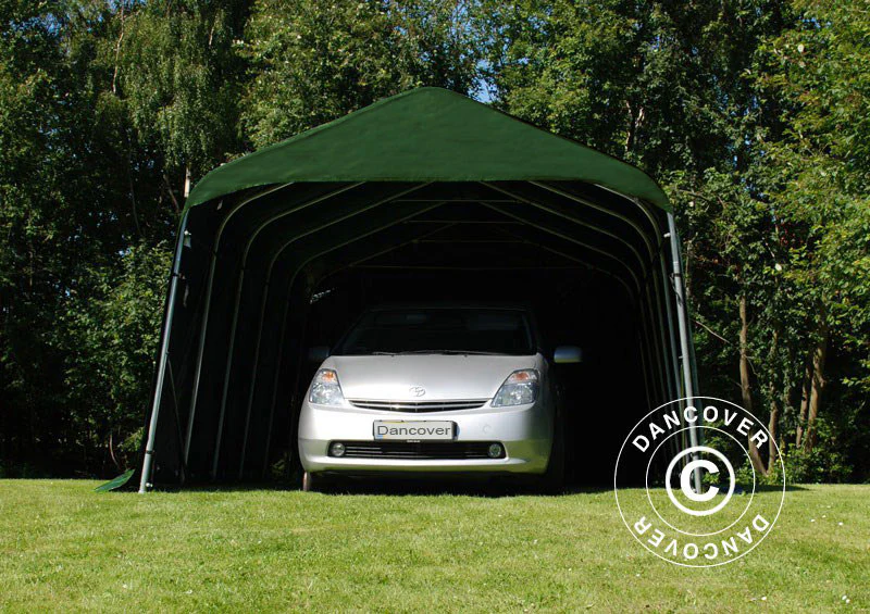 Garagetelt PRO 3,6x4,8x2,68m, PVC, Grøn - Image 2