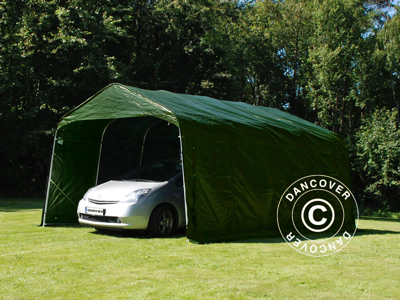 Garagetelt PRO 3,6x4,8x2,68m, PVC, Grøn - Image 3