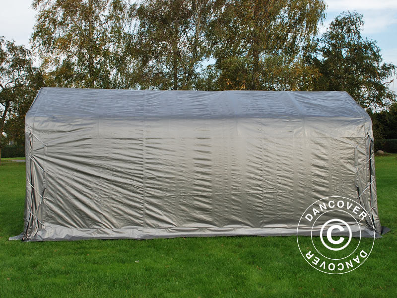 Garagetelt PRO 3,6x6x2,68m PE, Grå - Image 6
