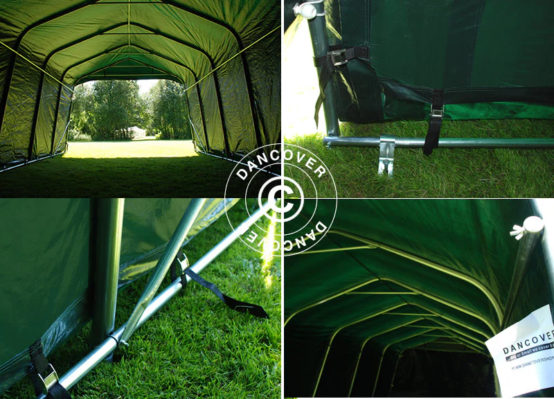 Garagetelt PRO 3,6x6x2,68m PVC, Grøn - Image 13