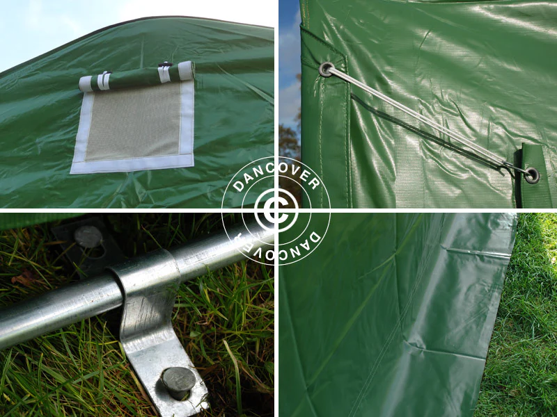 Garagetelt PRO 3,6x6x2,68m PVC, Grøn - Image 8