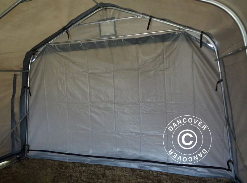 Garagetelt PRO 3,6x6x2,7m PE med underlag, Grå - Image 10