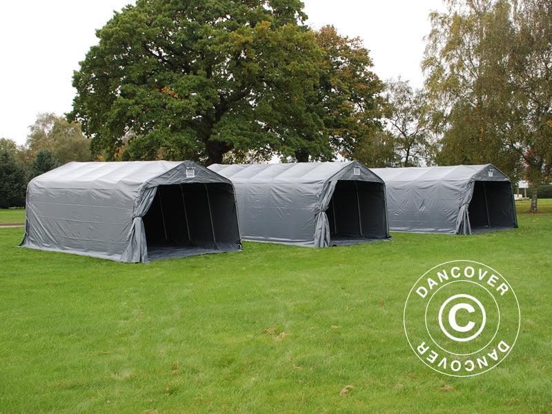 Garagetelt PRO 3,6x6x2,7m PVC med underlag, Grå - Image 5