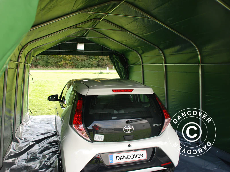 Garagetelt PRO 3,6x6x2,7m PVC med underlag, Grøn - Image 3