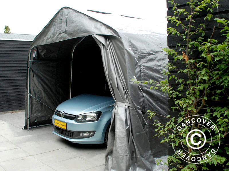 Garagetelt PRO 3,6x7,2x2,68m PE, Grå - Image 3