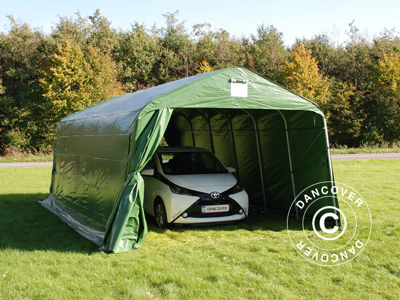 Garagetelt PRO 3,6x7,2x2,68m PVC, Grøn - Image 3